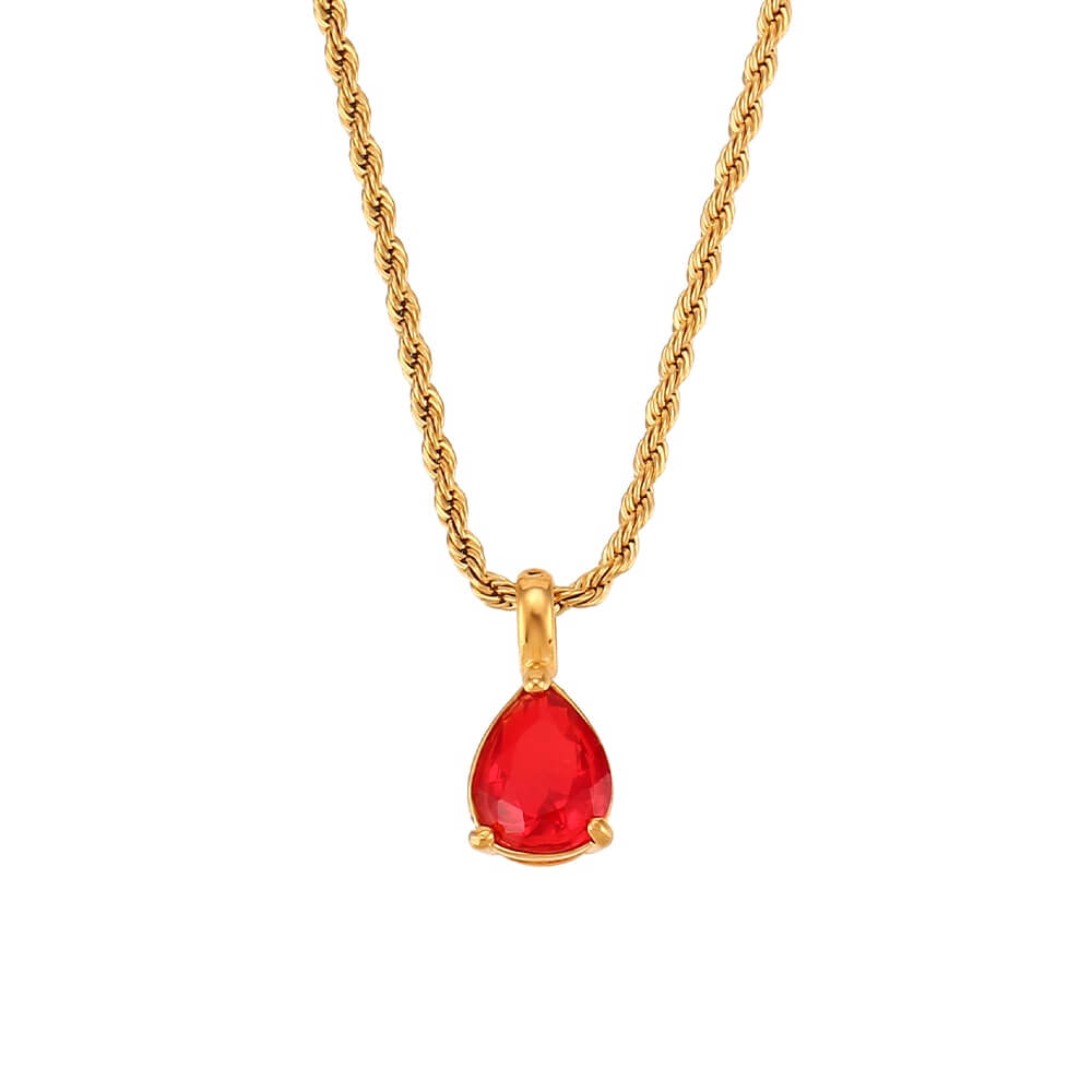 Freya Waterdrop Birthstone Necklace | MSHSM